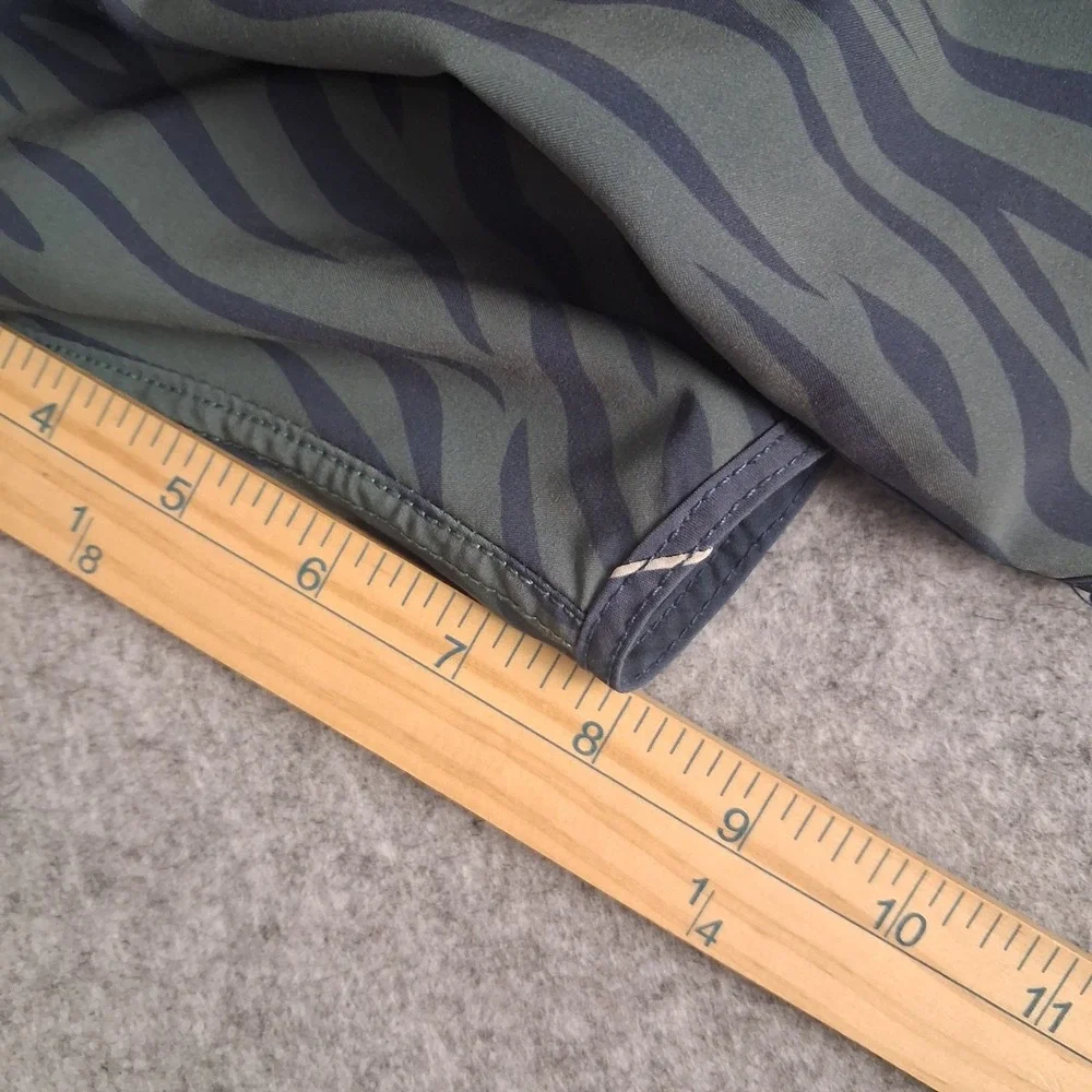 Fair Harbor Swim Trunk Men XXL Green Zebra Print Board Shorts Drawstring Stretch